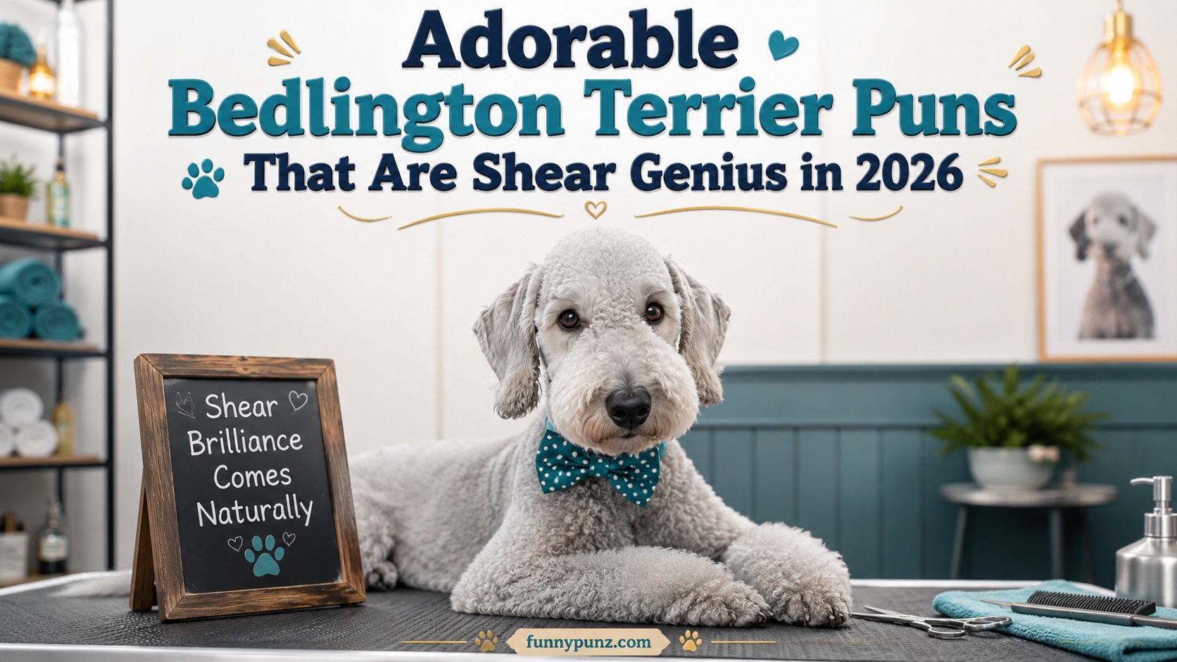 Adorable Bedlington Terrier Puns