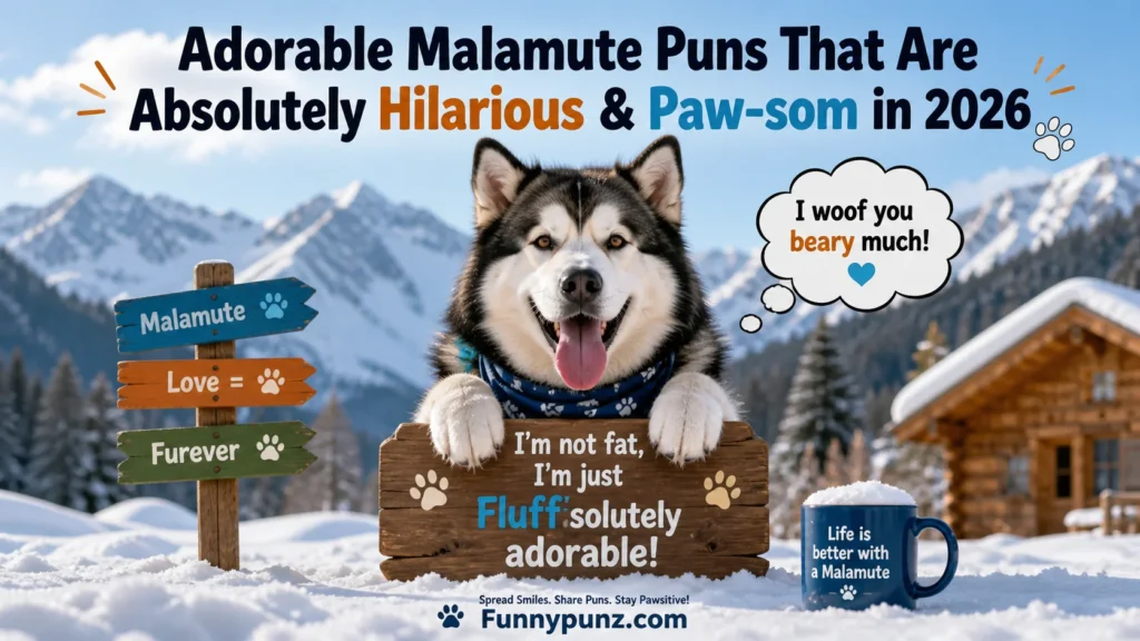 Adorable Malamute Puns