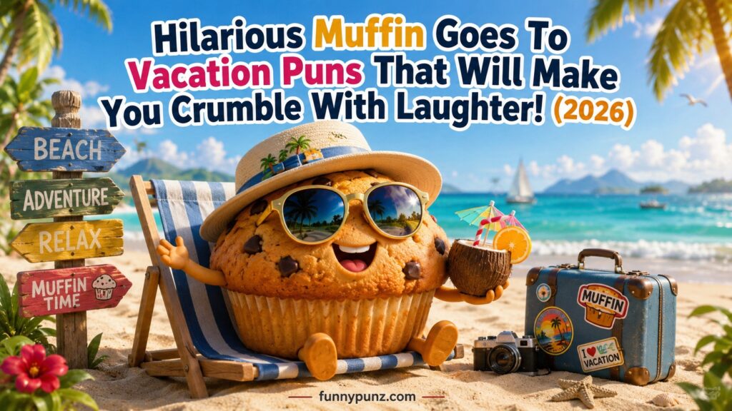 Hilarious Muffin Goes To Vacation Puns