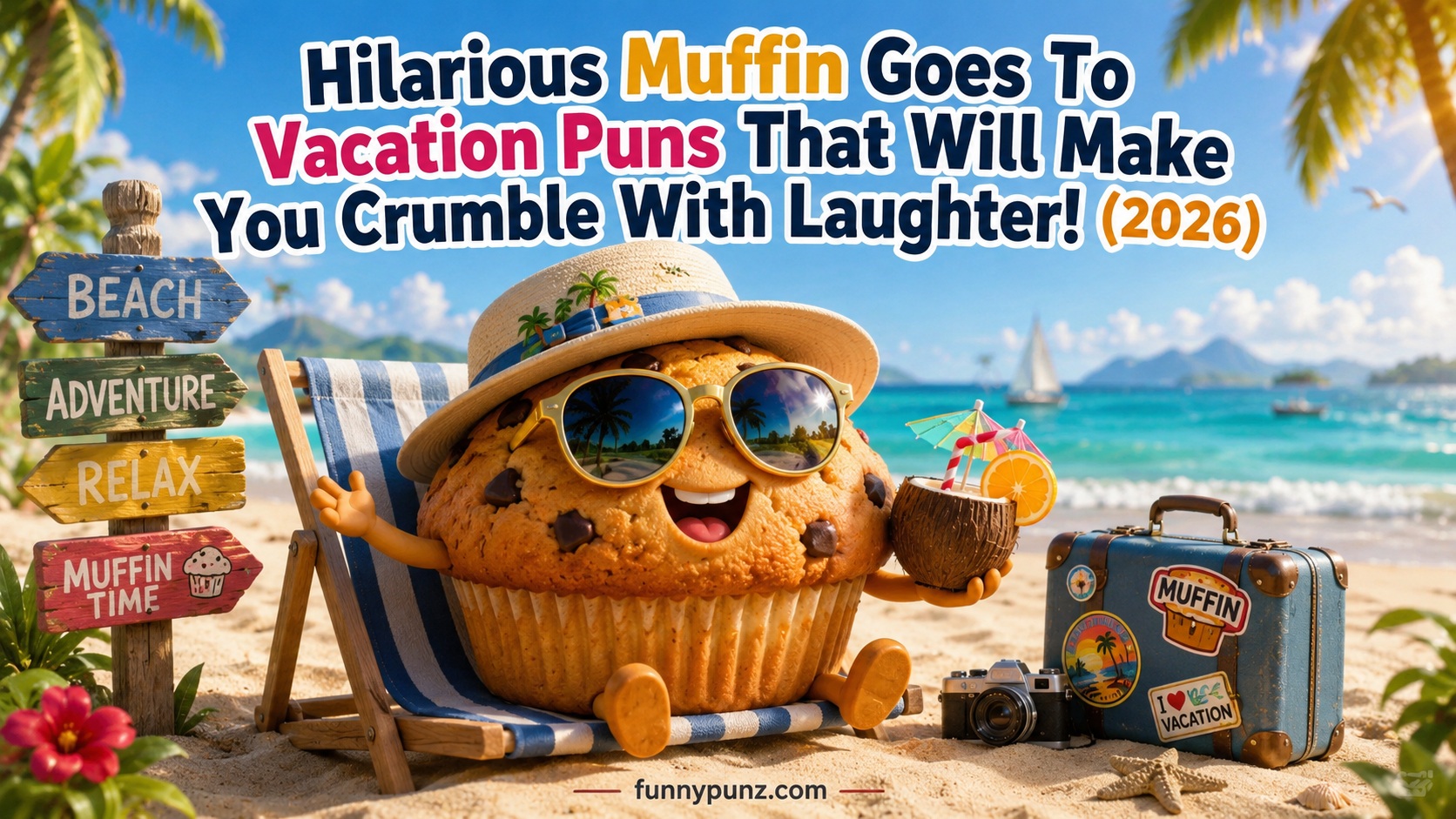 Hilarious Muffin Goes To Vacation Puns