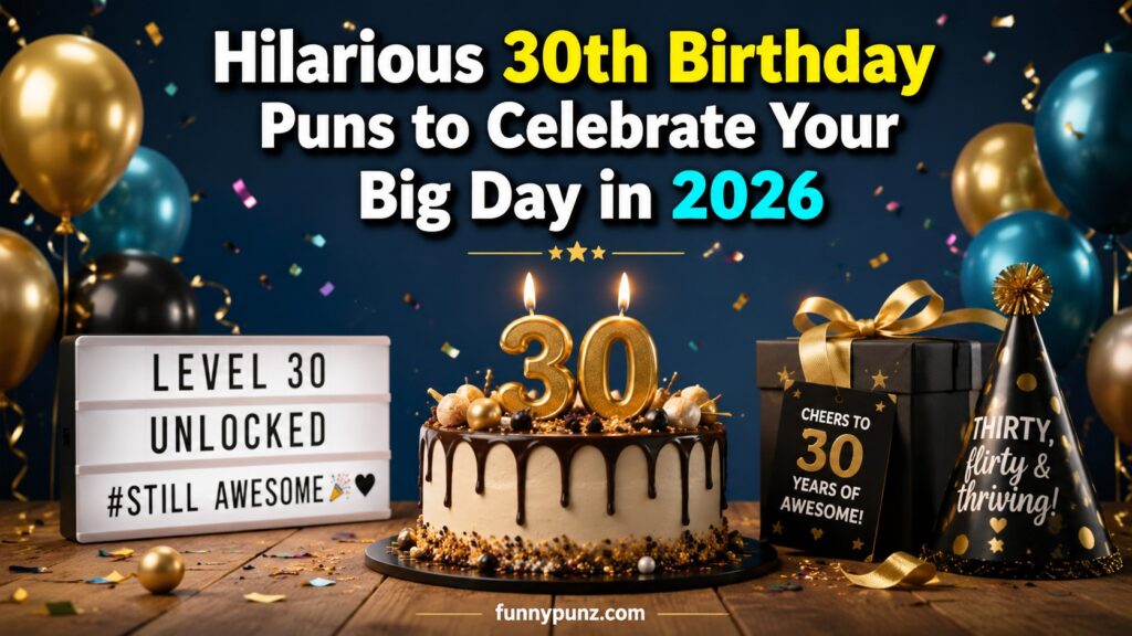 Hilarious 30th Birthday Puns