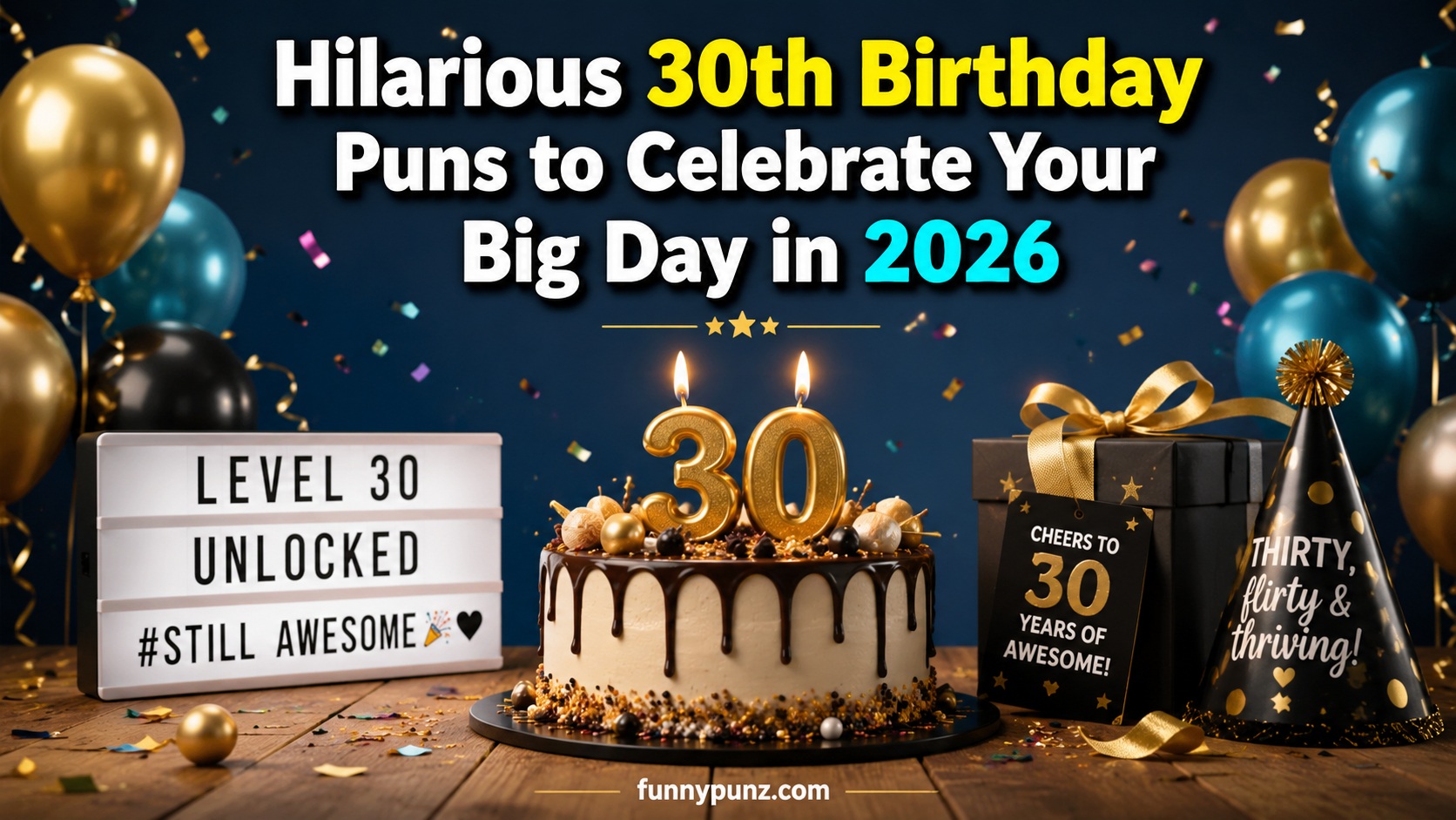 Hilarious 30th Birthday Puns
